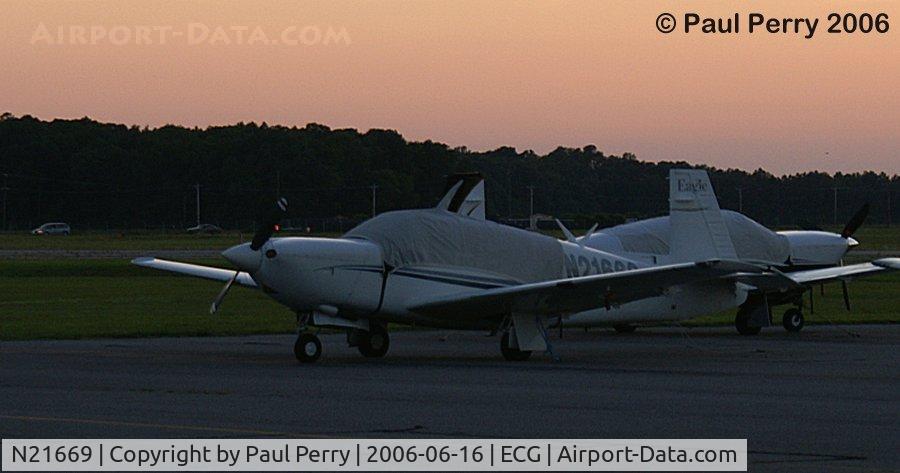 N21669, 1999 Mooney M20S Eagle C/N 30-0008, Better (more artistic) sunset view of 21669