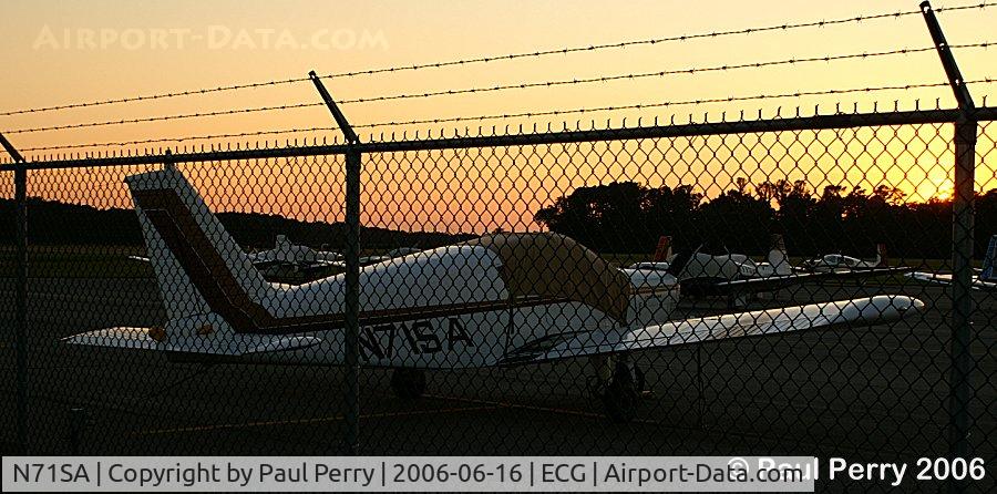 N71SA, 1971 Piper PA-28-140 C/N 28-7125607, Sunset and a faraway ranging registration.  Who can resist?