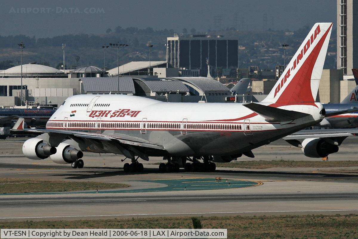 VT-ESN, 1993 Boeing 747-437 C/N 27164, Air India VT-ESN from Frankfurt, Germany.