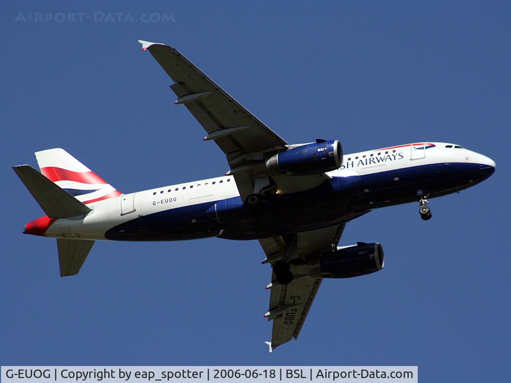 G-EUOG, 2001 Airbus A319-131 C/N 1594, Inbound from LHR as Speed-bird 752