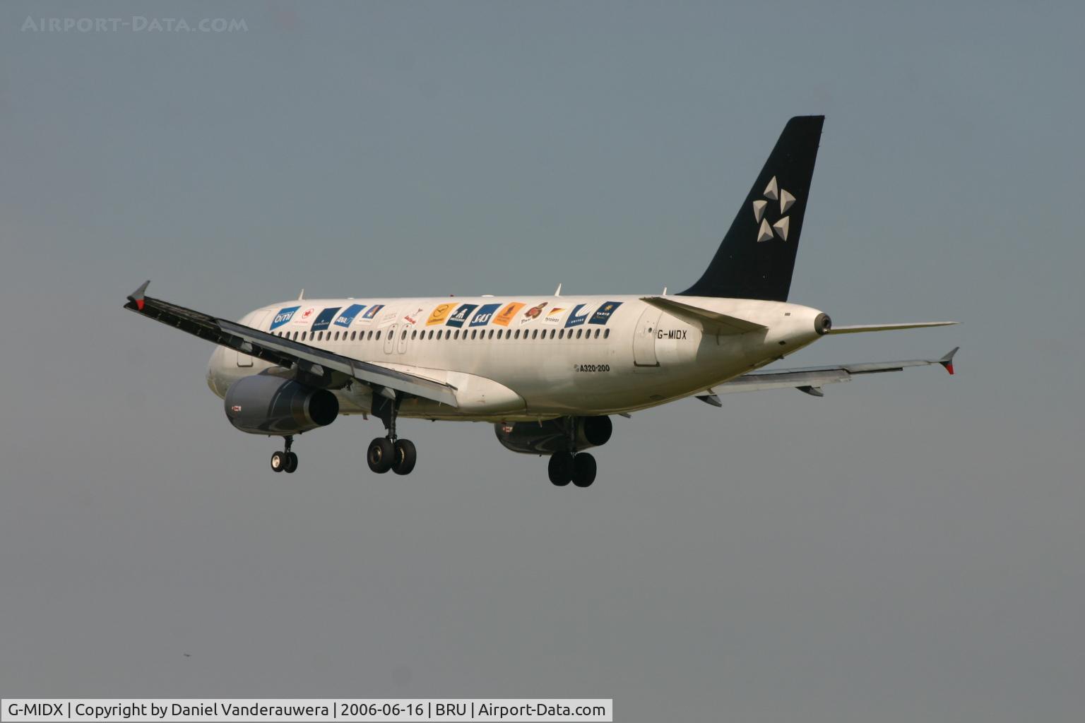 G-MIDX, 2000 Airbus A320-232 C/N 1177, short to land on rwy 25L