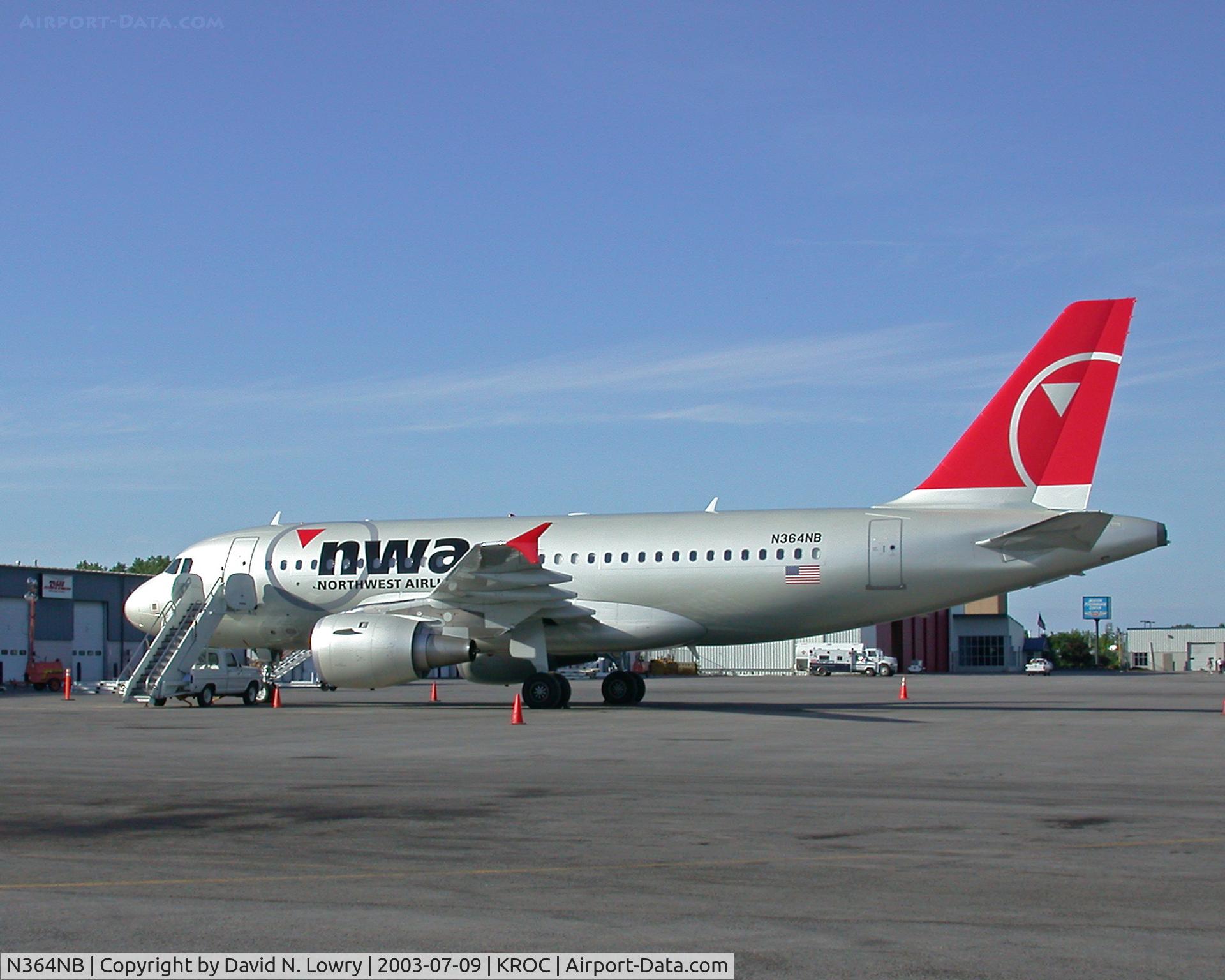 N364NB, 2003 Airbus A319-114 C/N 2002, N364NB at KROC.