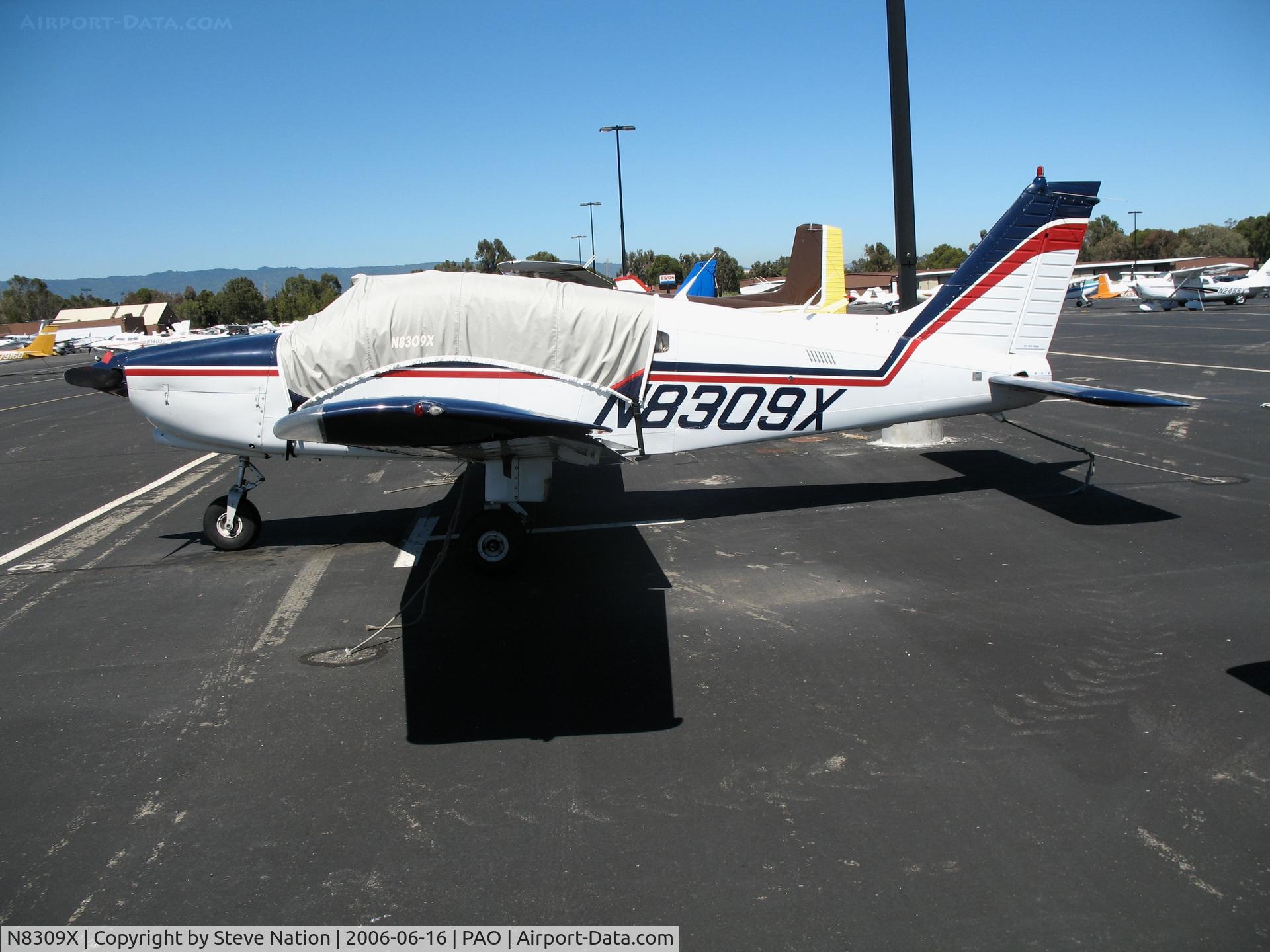 N8309X, Piper PA-28-236 Dakota C/N 28-8111034, 1980 Piper PA-28-236 with cockpit cover @ Palo Alto Airport, CA