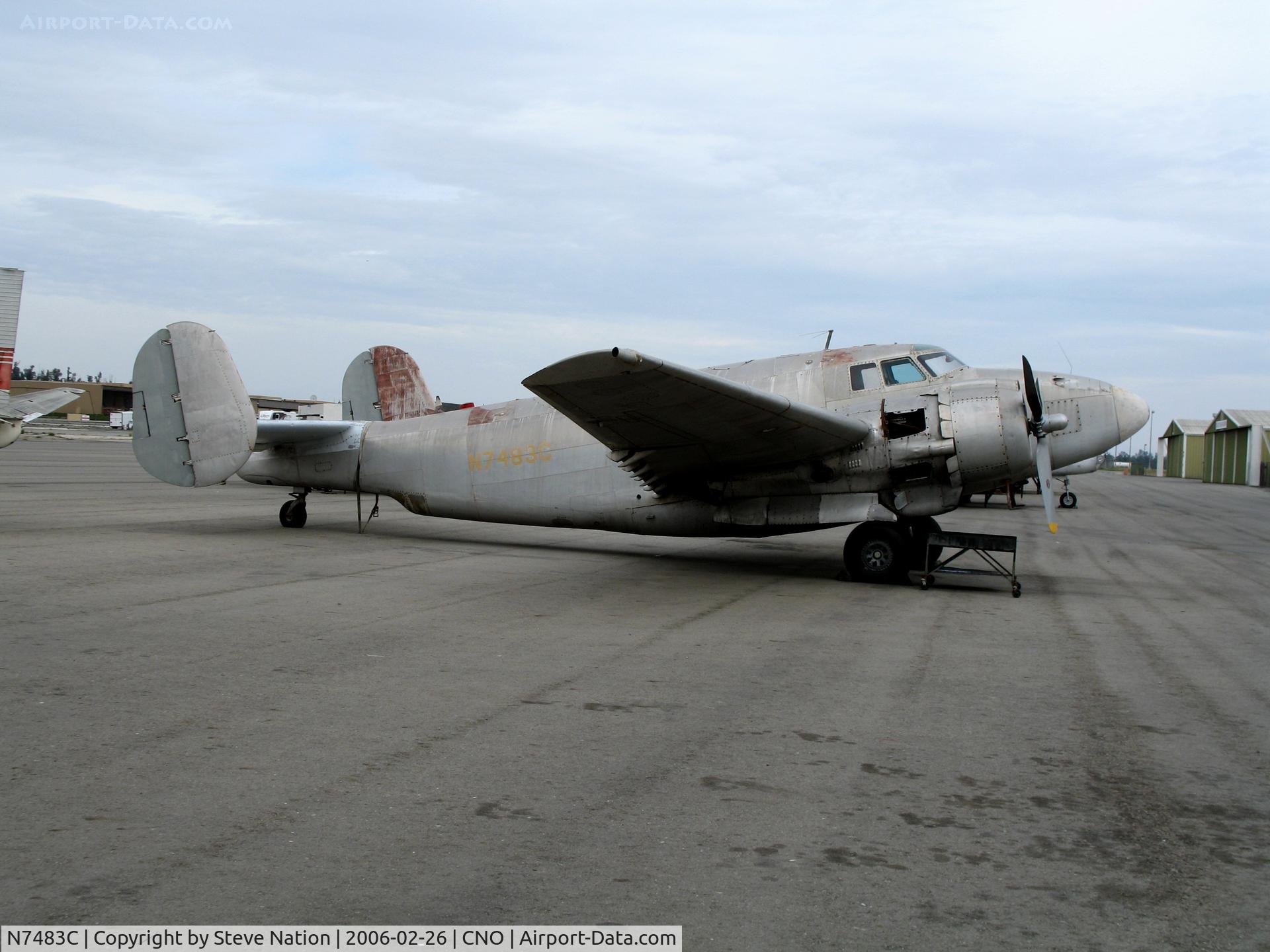 N7483C, 1964 Lockheed PV-2 Harpoon C/N 15-1168, Lockheed PV-2 Harpoon (ex-sprayer) @ Chino Municipal Airport, CA