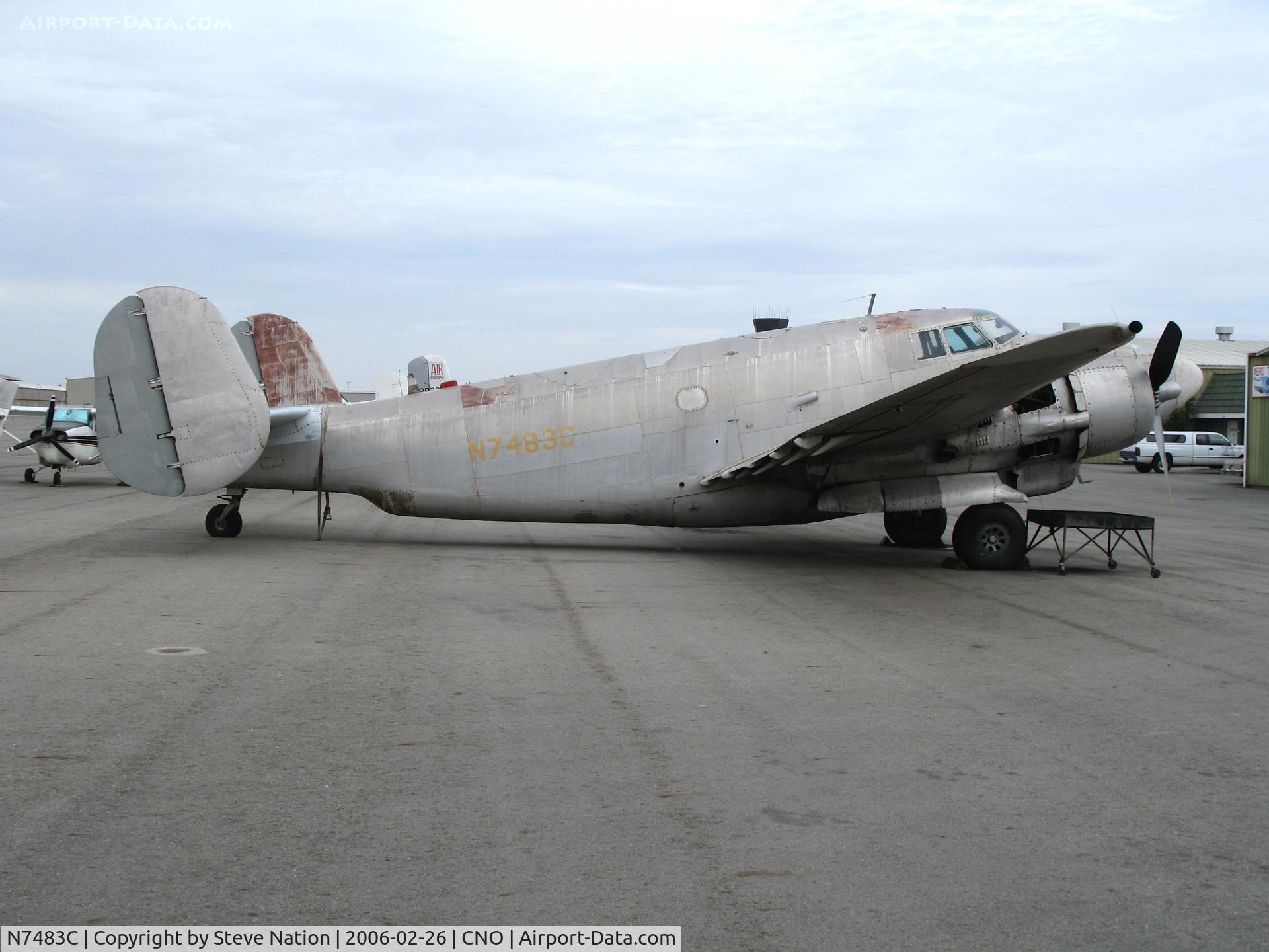 N7483C, 1964 Lockheed PV-2 Harpoon C/N 15-1168, Lockheed PV-2 Harpoon (ex-sprayer) @ Chino Municipal Airport, CA