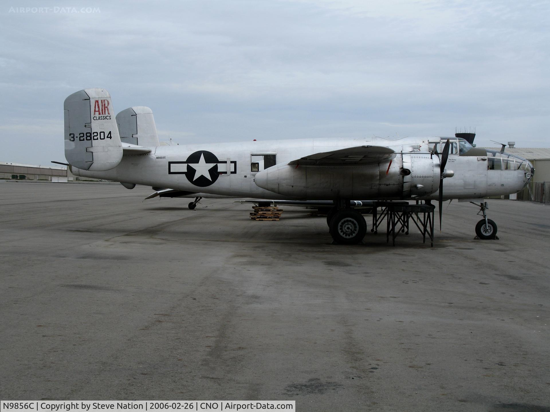 N9856C, 1943 North American TB-25N Mitchell C/N 108-35217, Air Classics North American B-25N Mitchell (43-28204) @ Chino Municipal Airport, CA