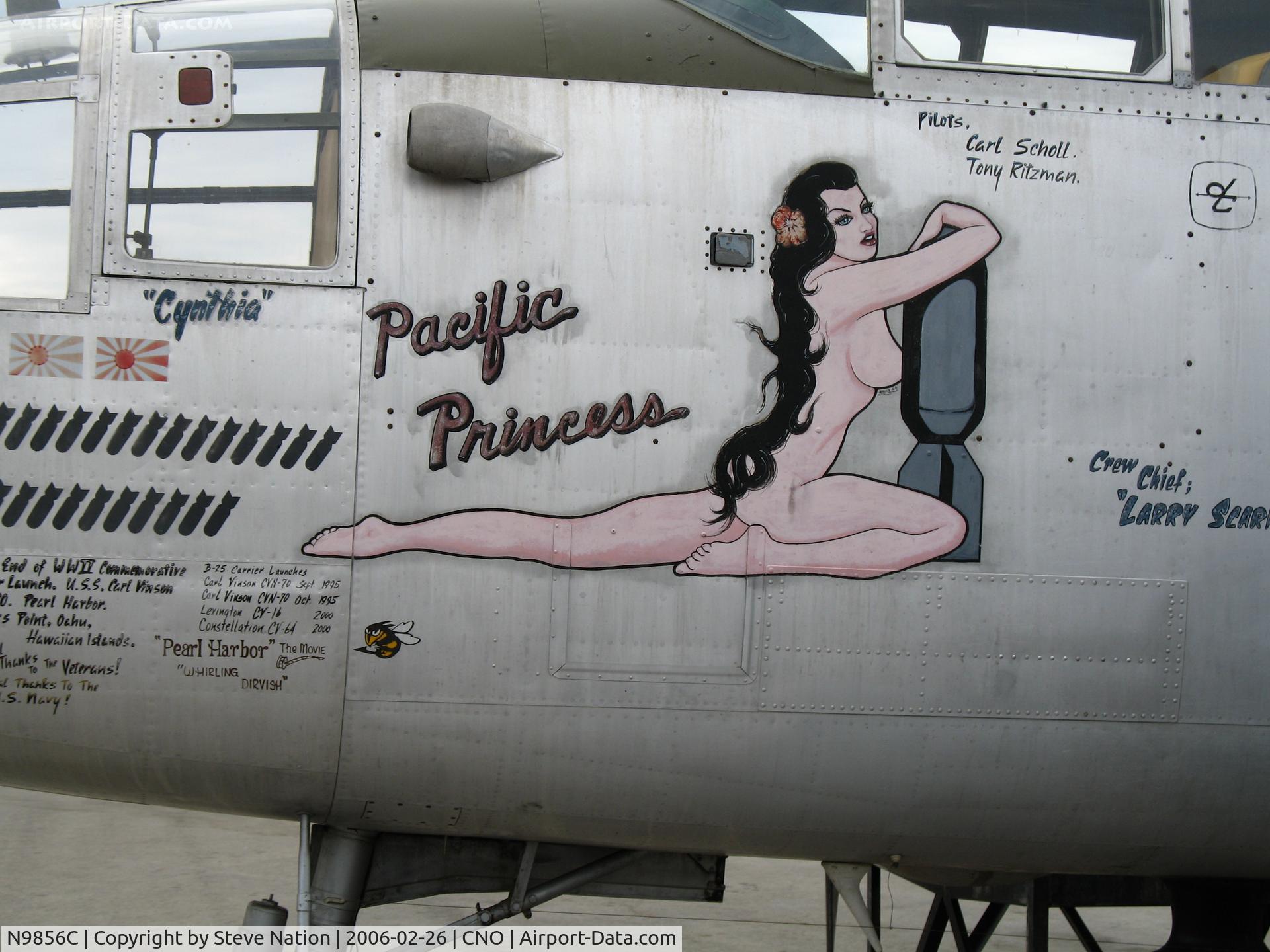 N9856C, 1943 North American TB-25N Mitchell C/N 108-35217, Close-up of nose art 