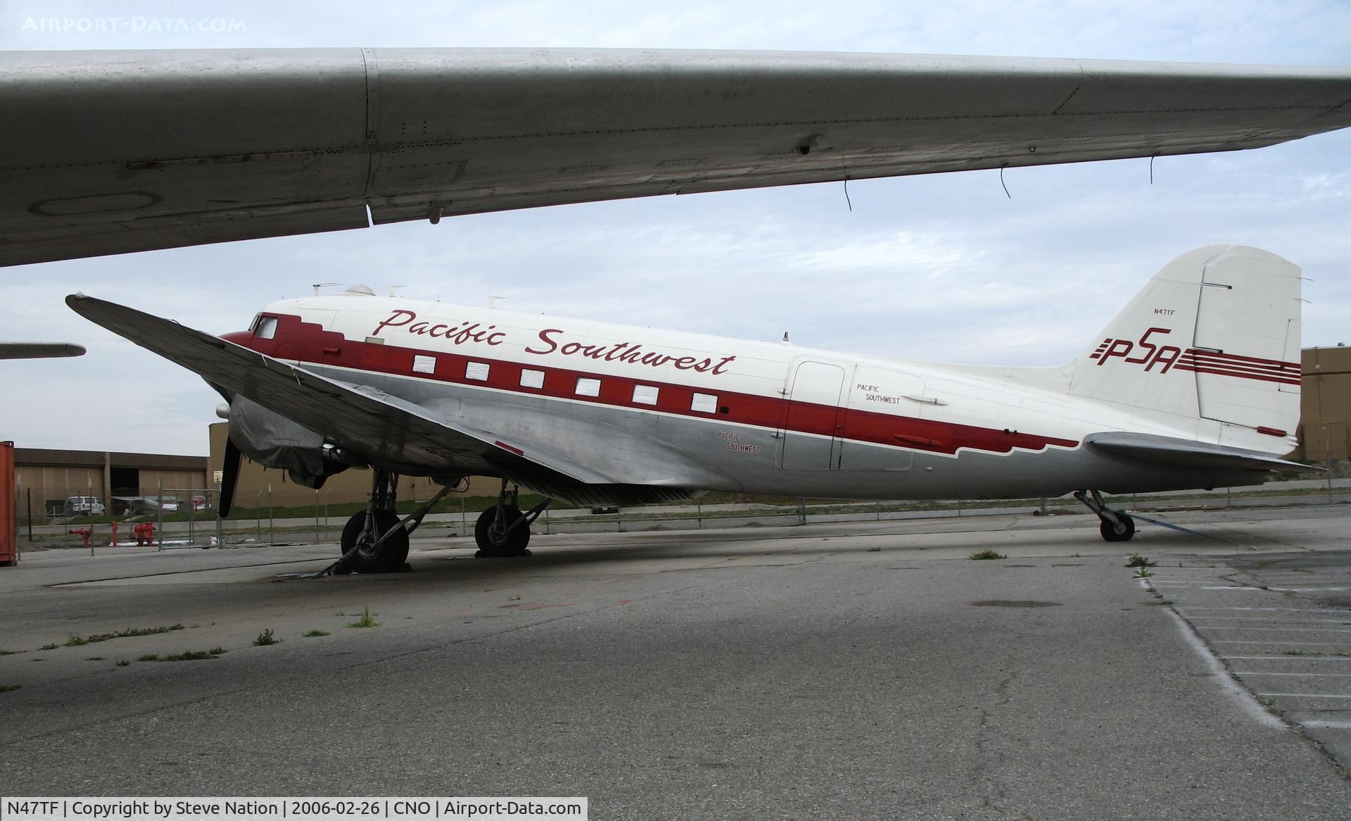 N47TF, 1943 Douglas DC3C (C-47A-5-DK) C/N 12317, Chino Warbirds DC-3 in PSA/Pacific Southwest Airlines titles @ Chino Municipal Airport, CA