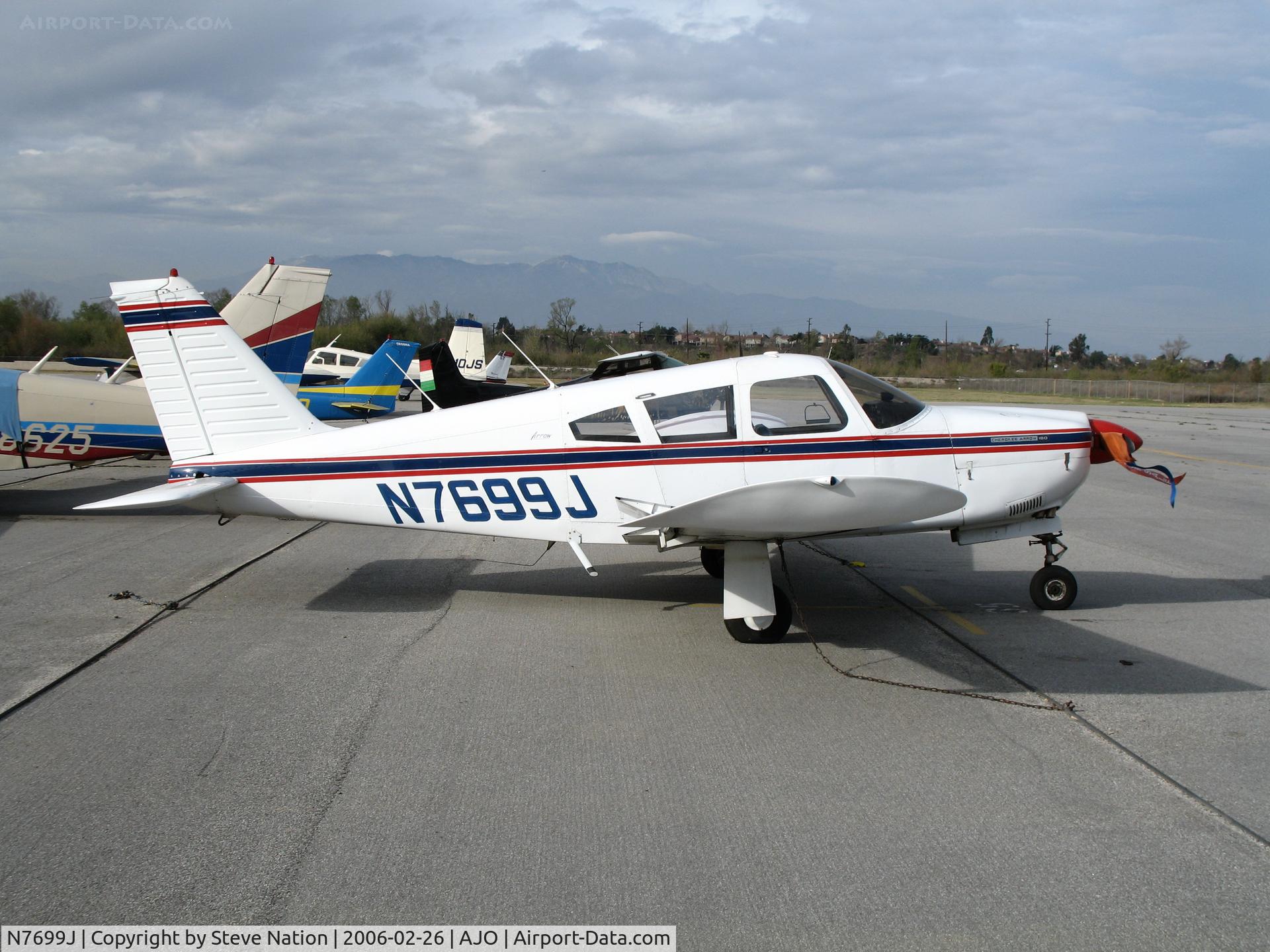 N7699J, 1969 Piper PA-28R-180 Cherokee Arrow C/N 28R-31099, 1969 Piper PA-28R-180 @ Corona Municipal Airport, CA