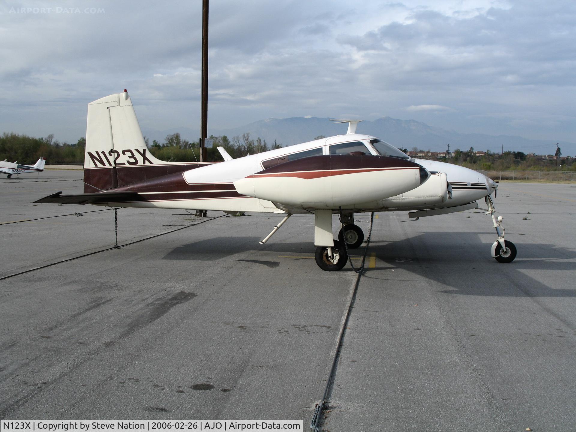 N123X, 1959 Cessna 310C C/N 35825, 1959 Cessna 310C minus prop blades @ Corona Municipal Airport, CA