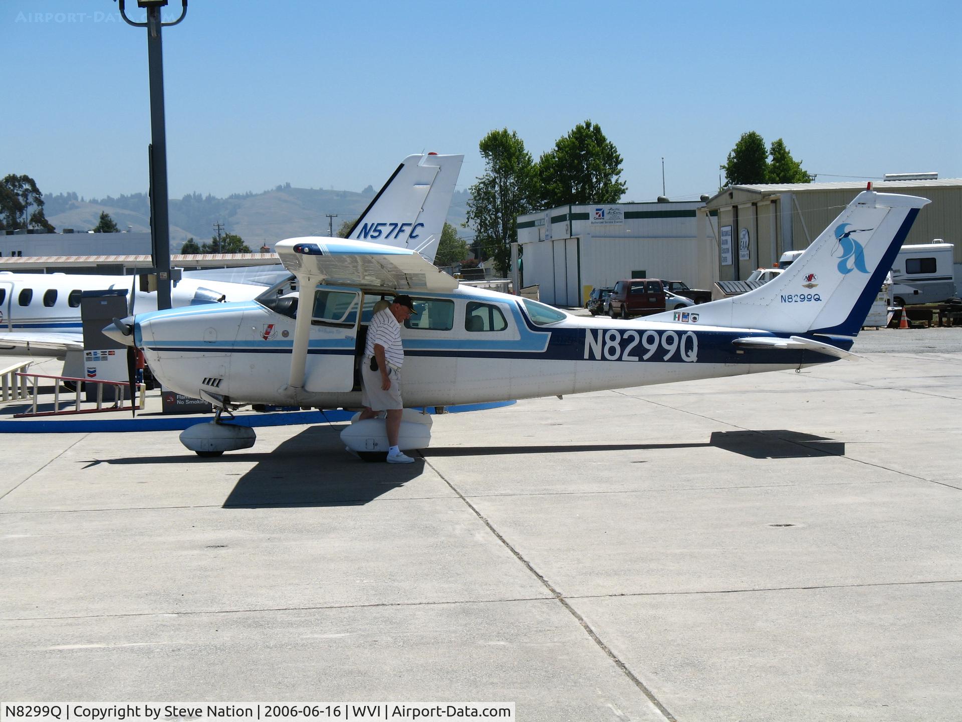 N8299Q, 1976 Cessna TU206F Turbo Stationair C/N U20603160, 1976 Cessna TU206F with seabird tail logo @ Watsonville Airport, CA