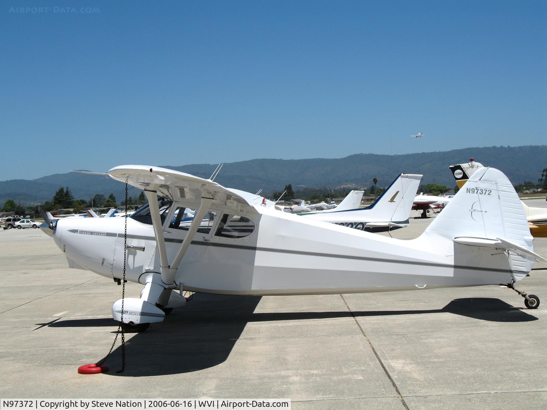 N97372, 1946 Stinson 108 Voyager C/N 108-372, Beautiful 1946 Stinson 108 on sunny June day @ Watsonville Airport, CA