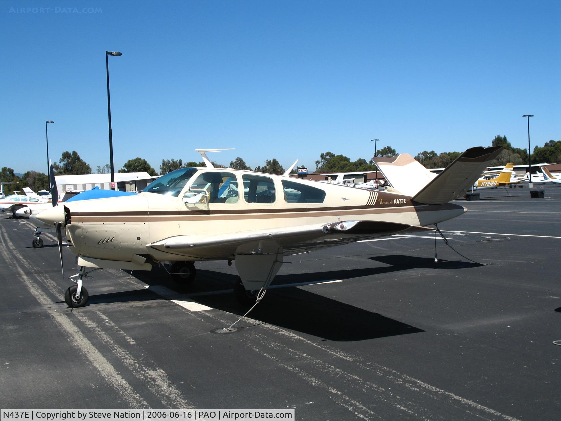 N437E, 1966 Beech V35 Bonanza C/N D-8179, 1966 Beech V35 Bonanza @ Palo Alto Airport, CA