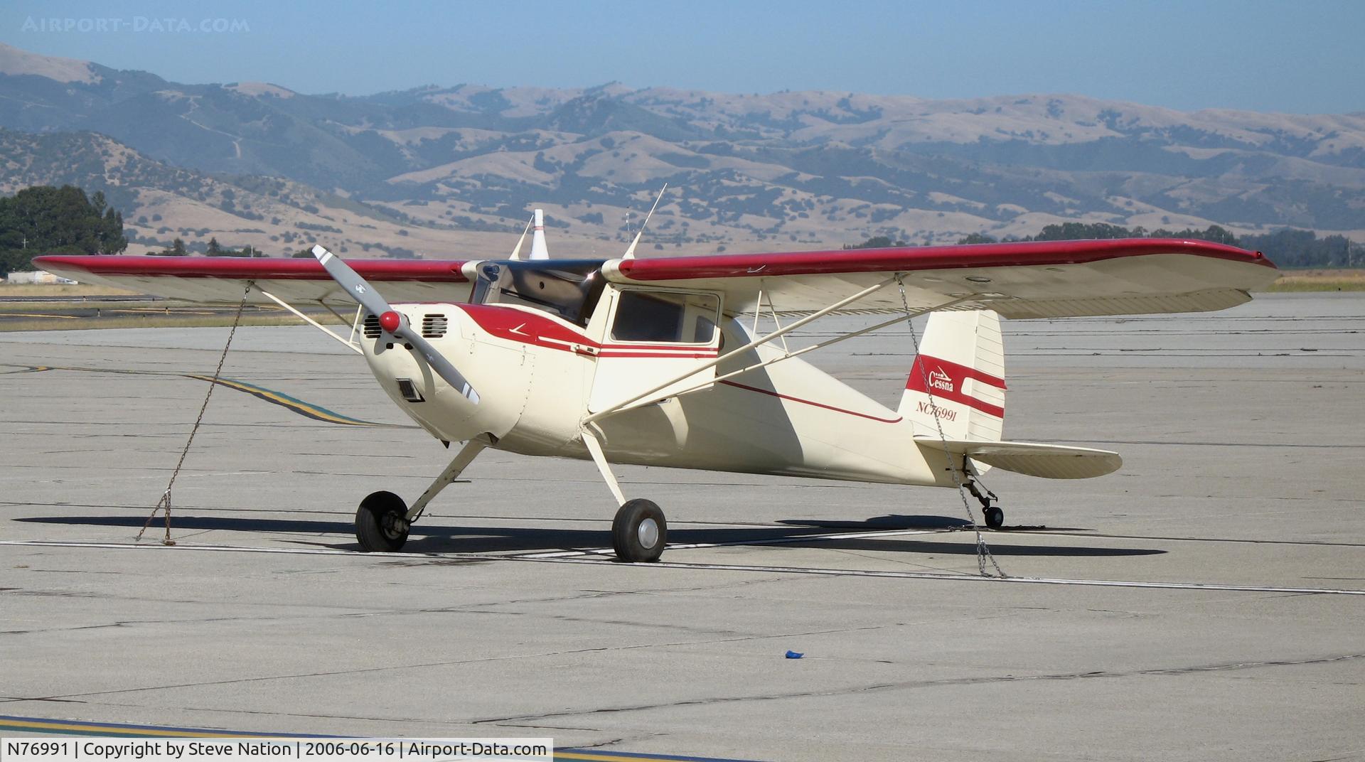 N76991, 1946 Cessna 140 C/N 11437, 1946 Cessna 140 as NC76991 @ Salinas Municipal Airport, CA