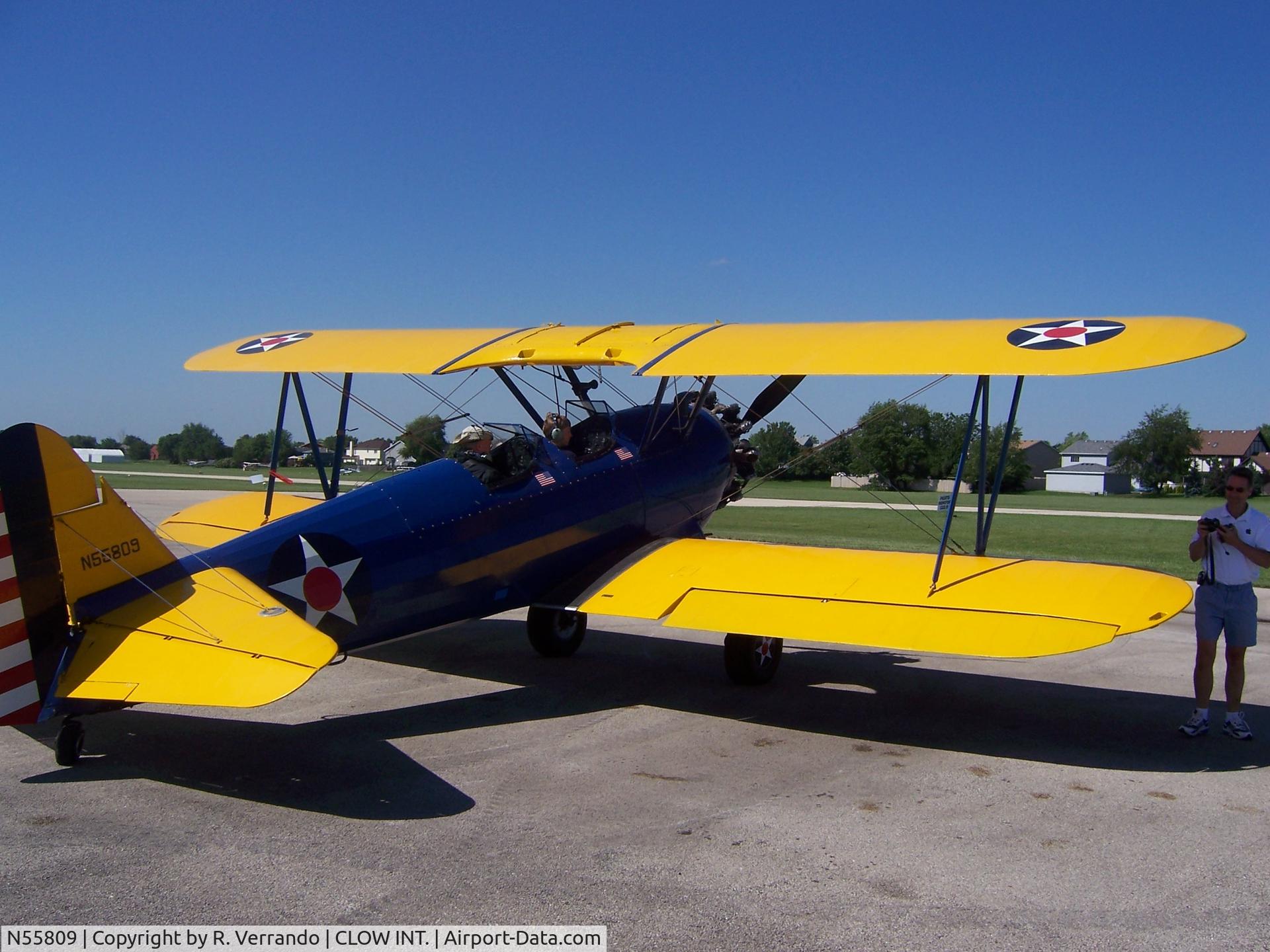 N55809, 1943 Boeing A75N1 (PT17) C/N 75-4690, Stearman owned by Halm Aviation, Jun 2006