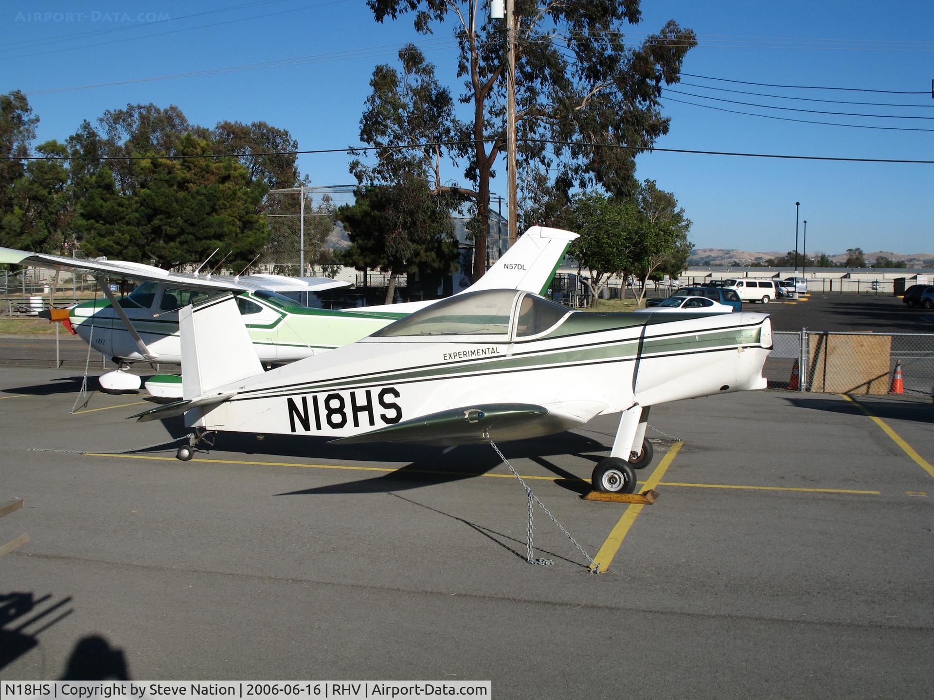 N18HS, 1978 Thorp T-18 Tiger C/N 486, 1978 Shaeffer-built Thorp T-18 homebuilt @ Reid-Hillview Airport, San Jose, CA