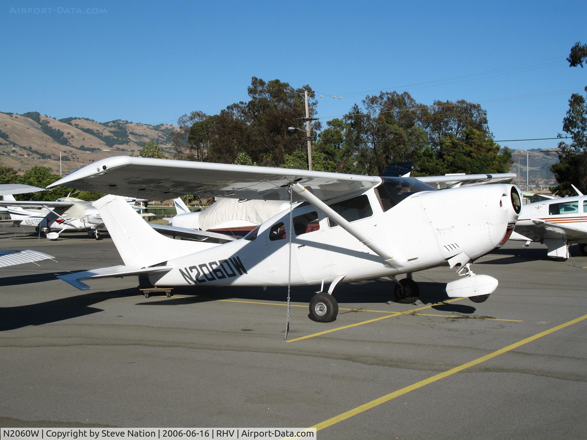 N2060W, 1965 Beech V35 Bonanza C/N D-7994, Caeli Bona Inc. 1999 Cessna T206H minus prop @ Reid-Hillviewl Airport, San Jose, CA
