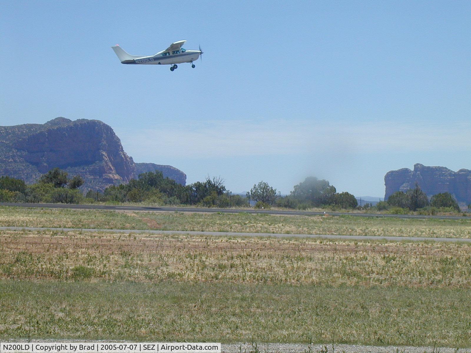 N200LD, 1973 Cessna 210L Centurion C/N 21059895, N200LD taking off over Sedona