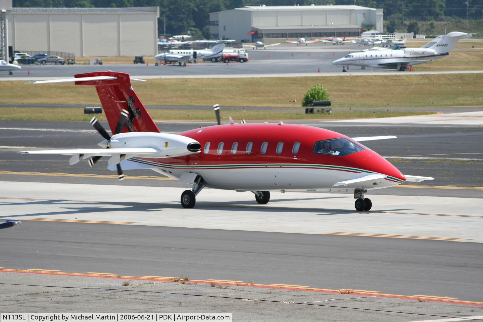 N113SL, 1993 Piaggio P-180 Avanti C/N 1020, Taxing to Runway 20R