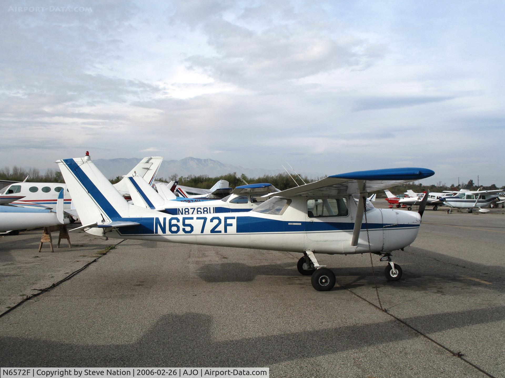N6572F, 1966 Cessna 150F C/N 15063172, Air Corona 1966 Cessna 150F @ Corona Municipal Airport, CA