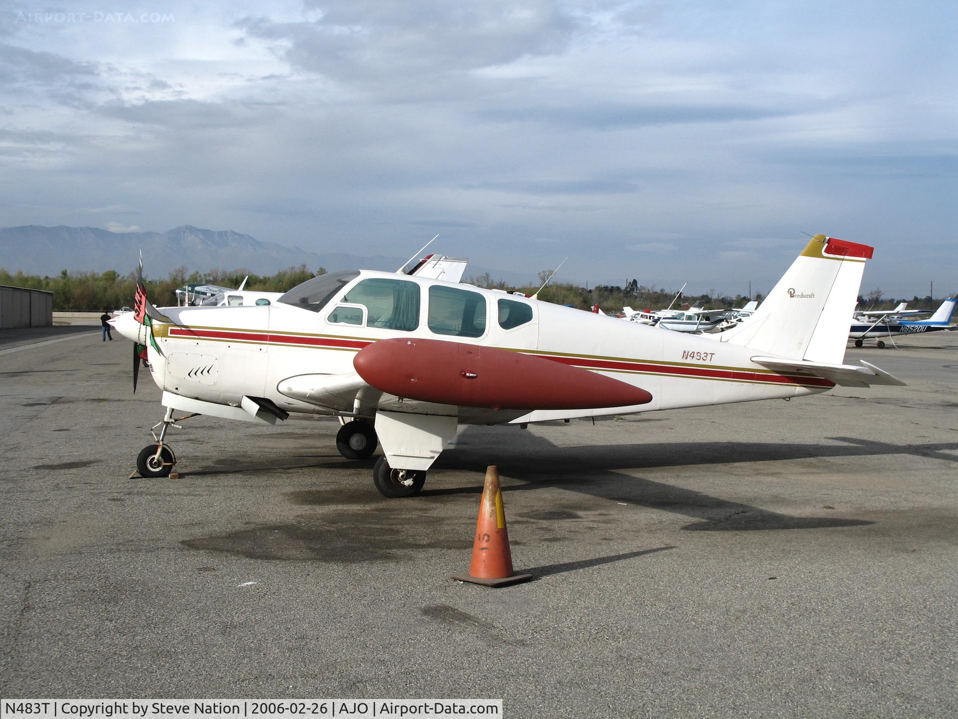 N483T, 1961 Beech 35-A33 Debonair C/N CD-314, 1961 Beech 35-A33 Bonanza @ Corona Municipal Airport, CA