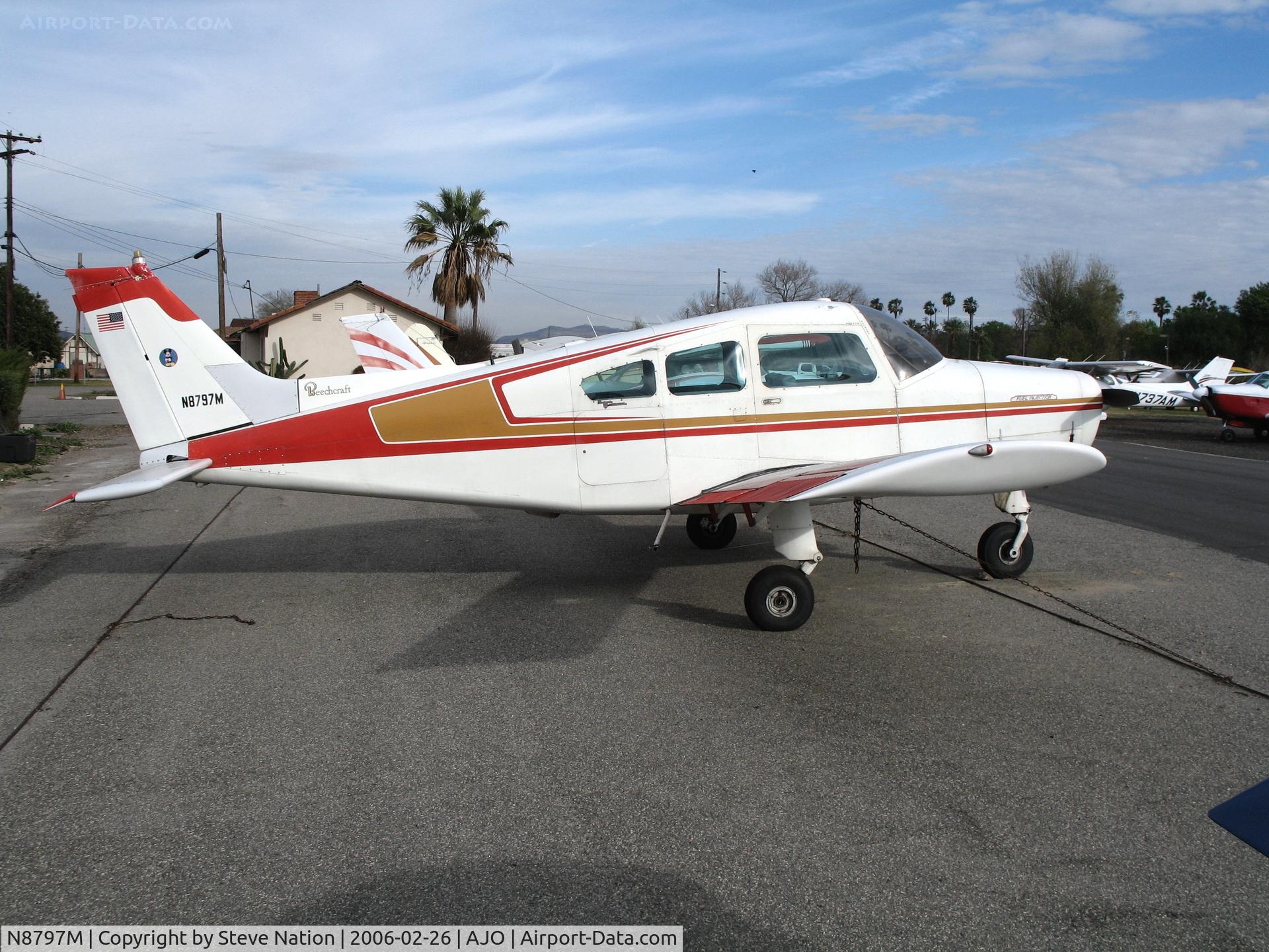 N8797M, 1964 Beech A23 C/N M-580, 1964 Beech A23 Muskateer @ Corona Municipal Airport, CA