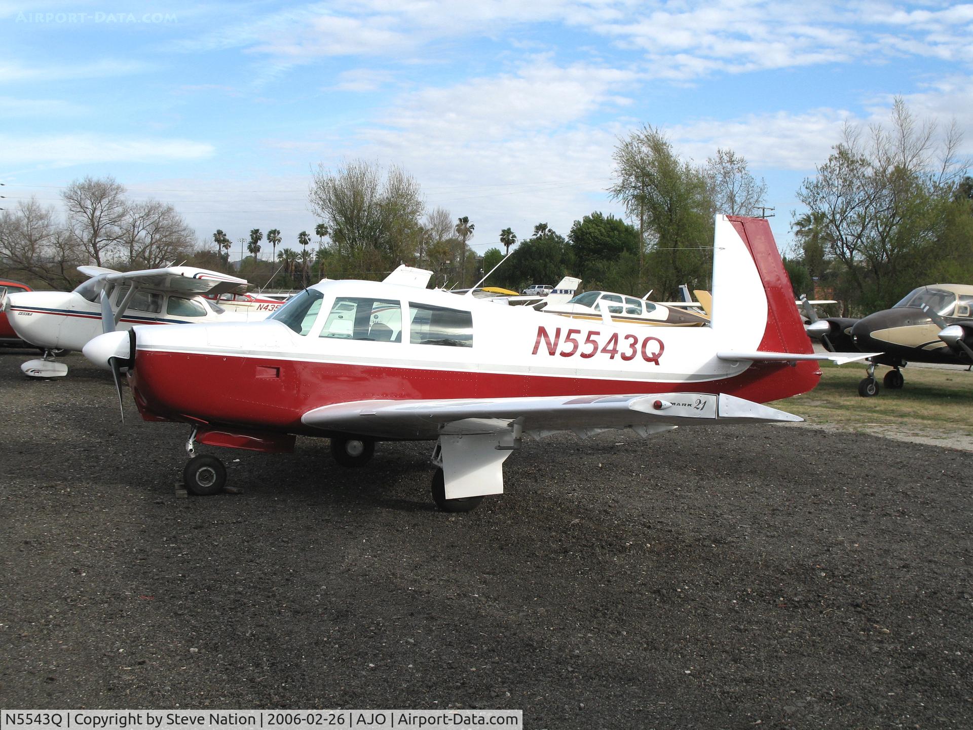 N5543Q, 1965 Mooney M20C Ranger C/N 2960, 1965 Mooney M20C @ Corona Municipal Airport, CA
