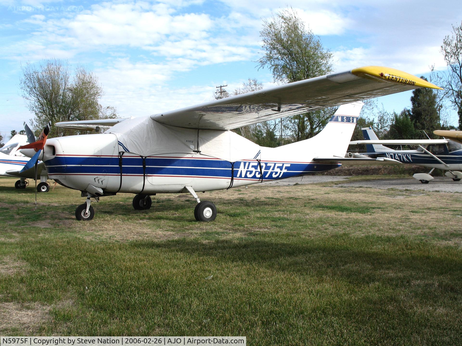 N5975F, 1968 Cessna 210H Centurion C/N 21058975, MSSM (titles) 1968 Cessna 210H @ Corona Municipal Airport, CA