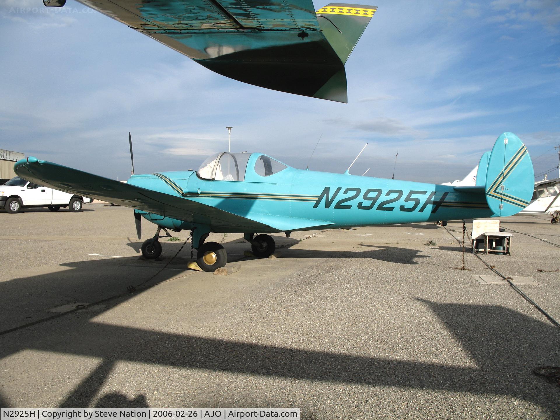 N2925H, 1946 Erco 415C Ercoupe C/N 3550, Turquoise 1946 Ercoupe 415-C @ Corona Municipal Airport, CA