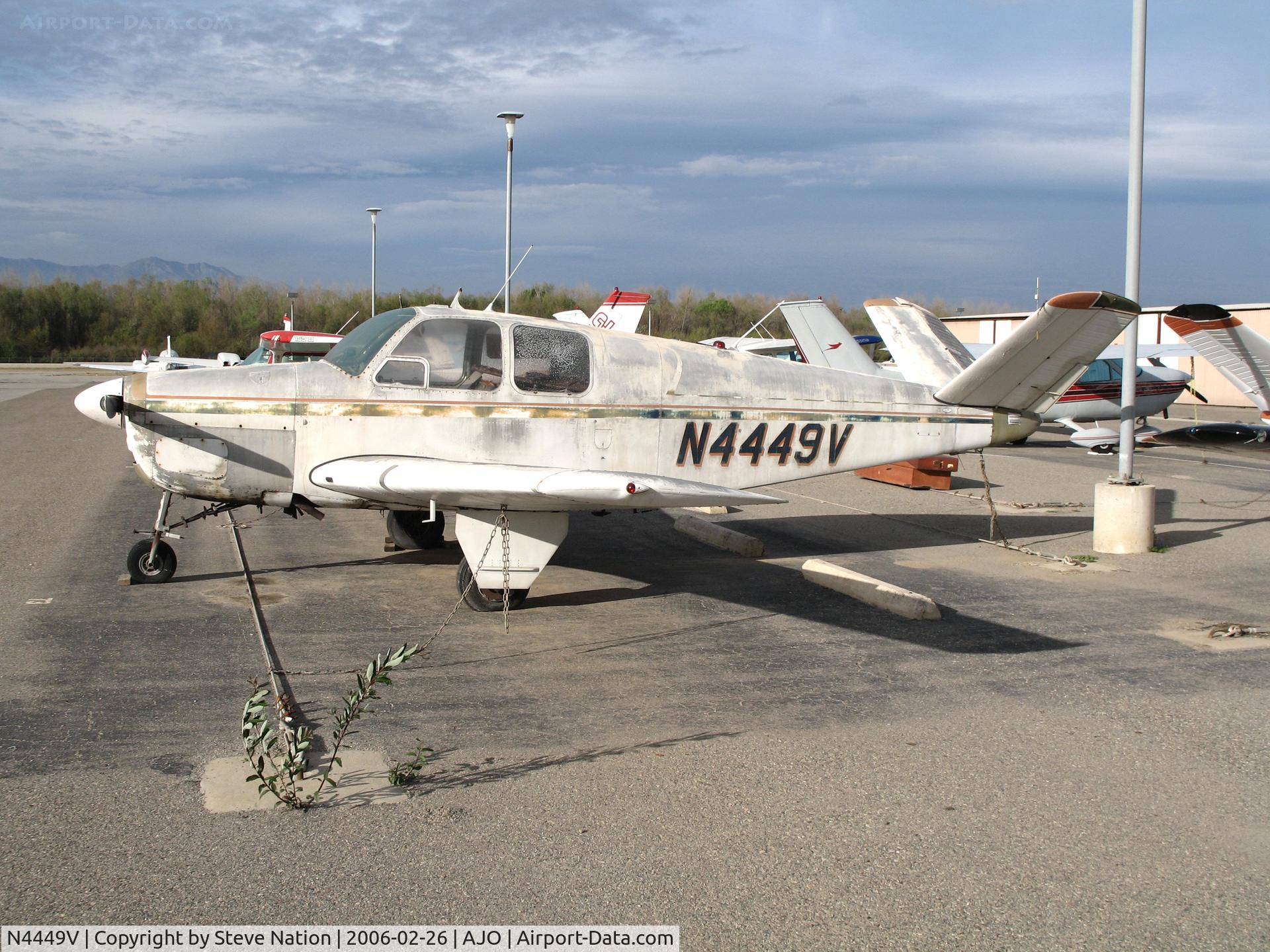 N4449V, 1948 Beech 35 Bonanza C/N D-1264, 1948 Beech 35 Bonanza @ Corona Municipal Airport, CA