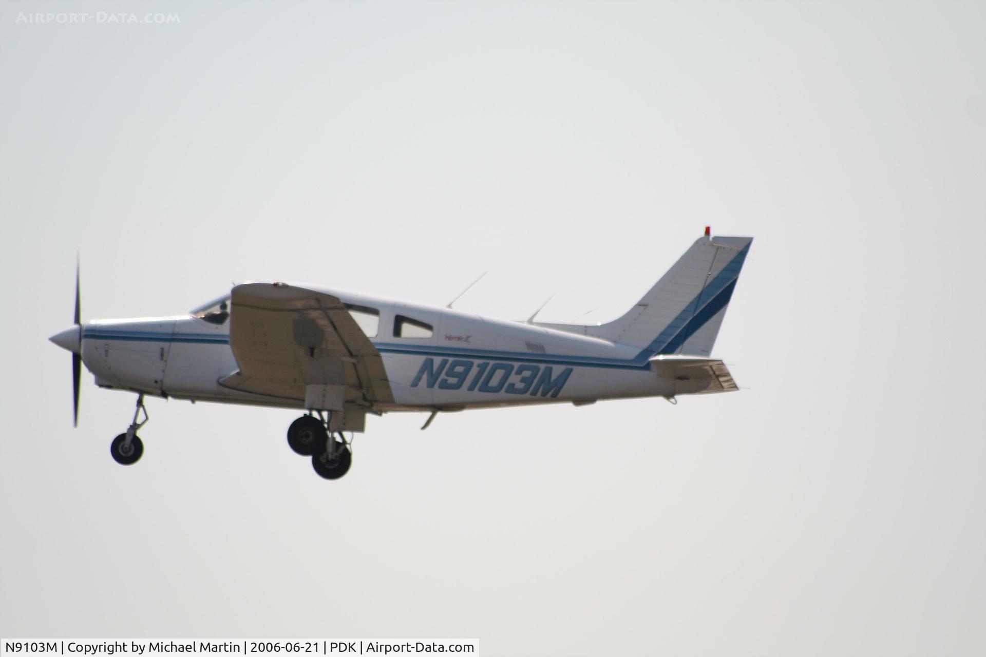 N9103M, 1986 Piper PA-28-161 C/N 28-8616047, Departing Runway 2L