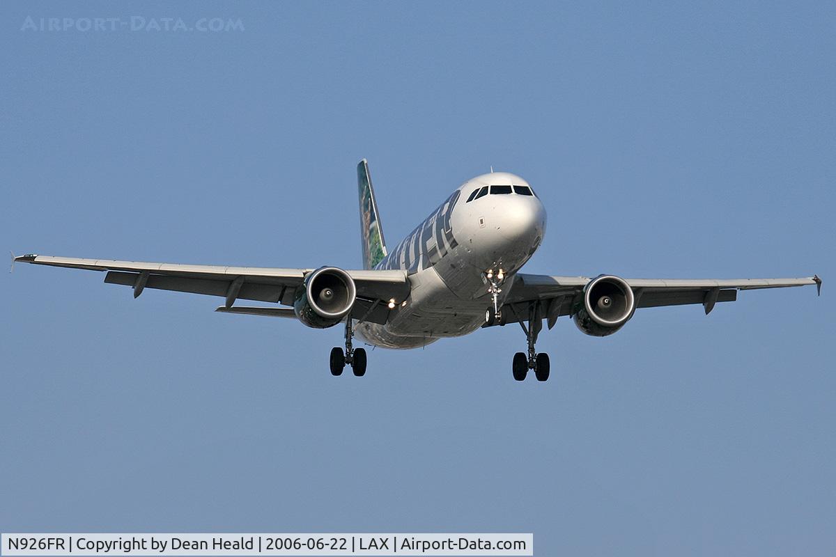N926FR, 2004 Airbus A319-111 C/N 2198, Frontier Airlines N926FR - Fawn 