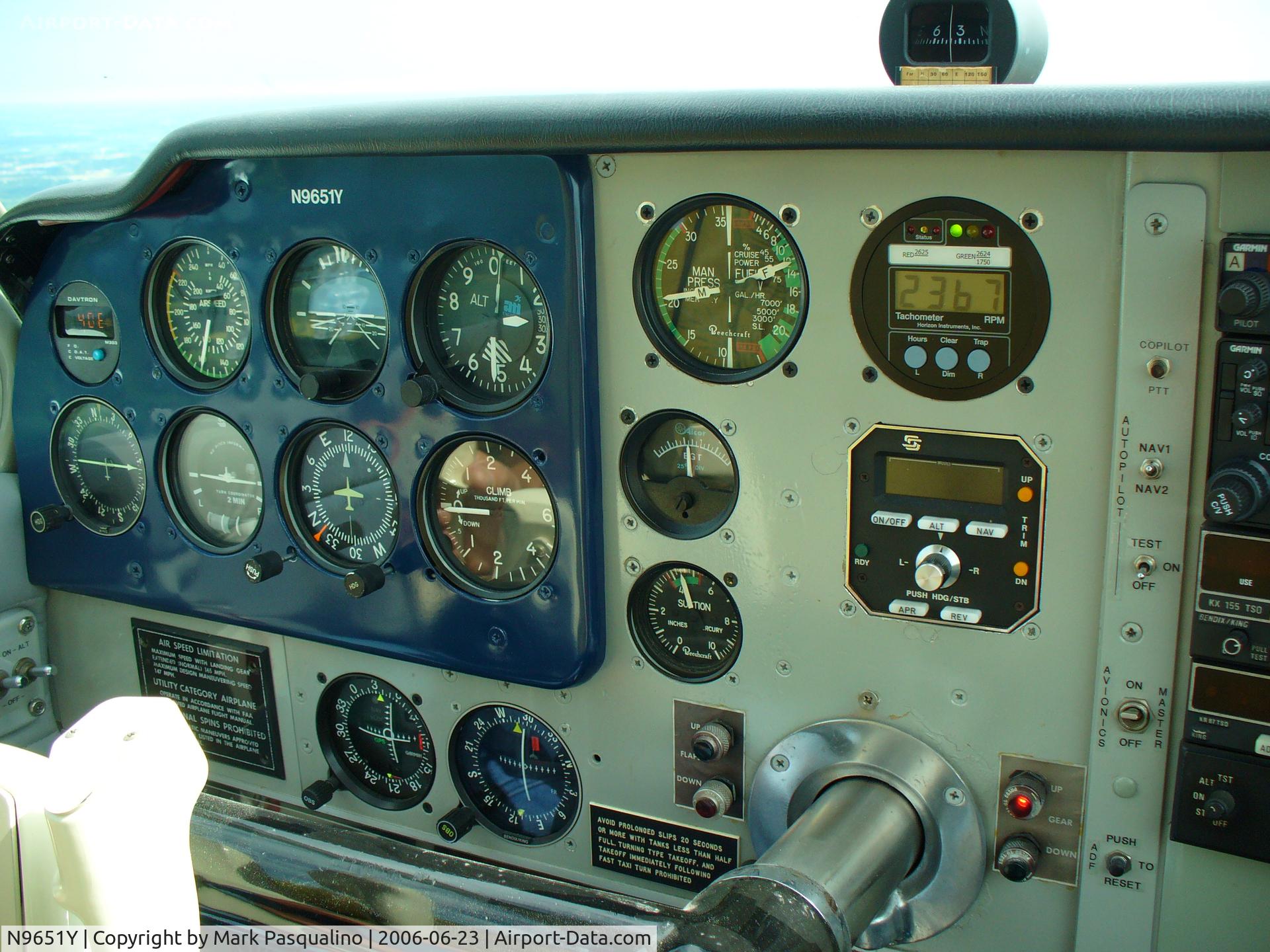 N9651Y, 1962 Beech P35 Bonanza C/N D-7069, Beech P35