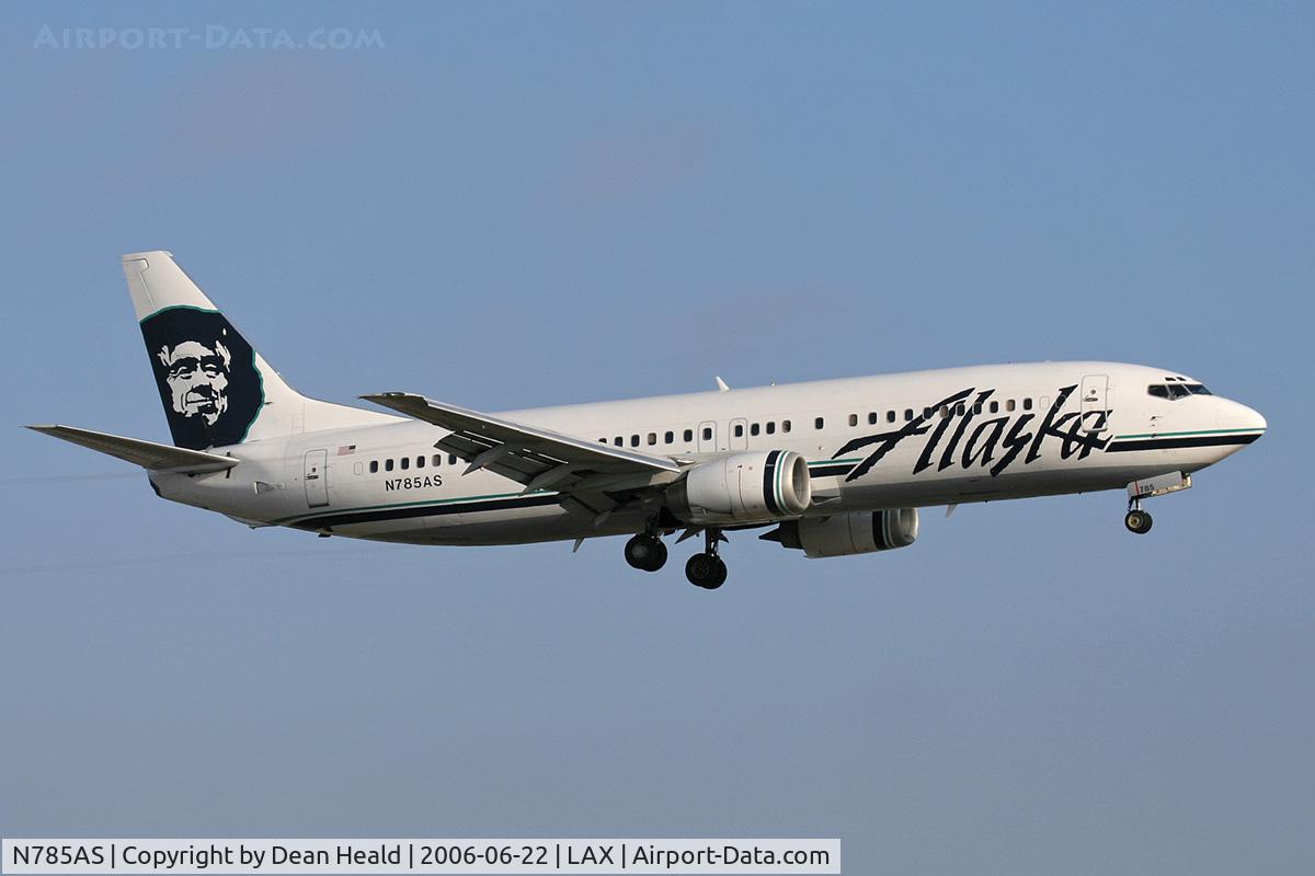 N785AS, 1997 Boeing 737-4Q8 C/N 27628, Alaska Airlines N785AS (FLT ASA244) from General Rafael Buelna Int'l (MMMZ) - Mazatlan, Mexico - on final approach to RWY 24R.