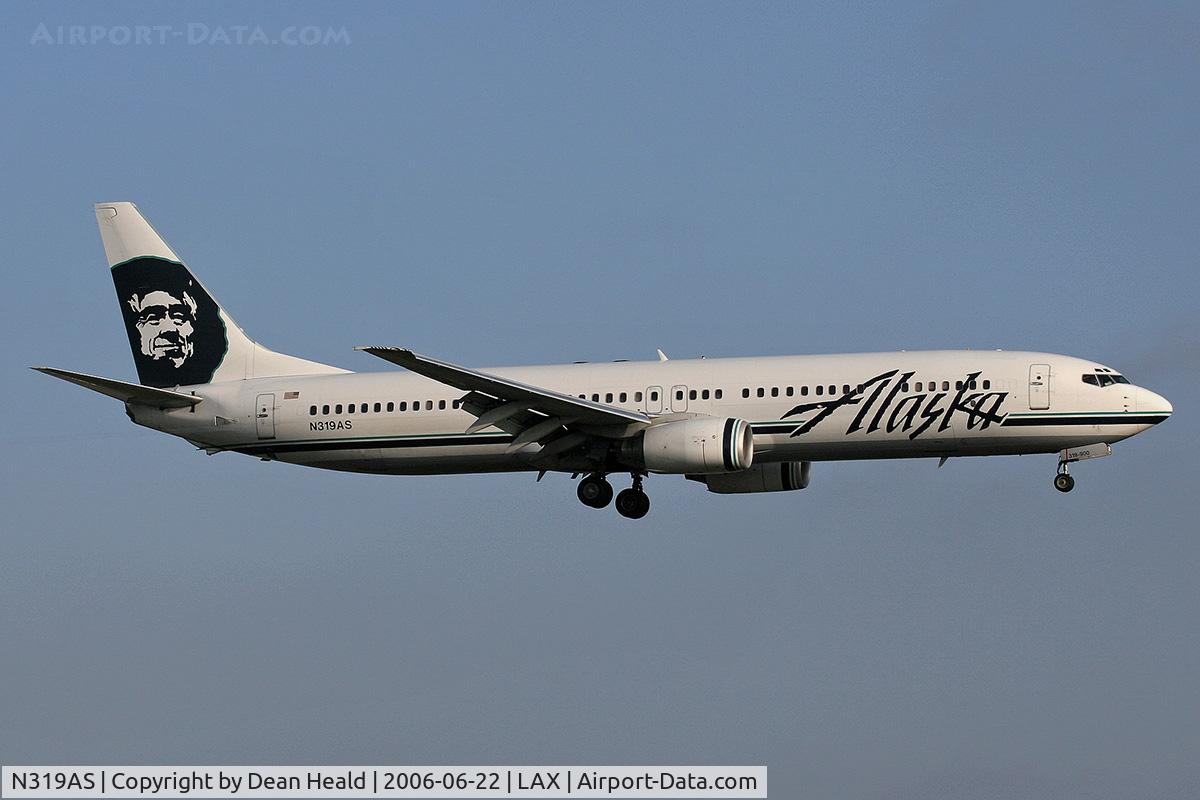 N319AS, 2003 Boeing 737-990 C/N 33679, Alaska Airlines N319AS (FLT ASA289) from Los Cabos, Int'l (MMSD) on final approach to RWY 24R.