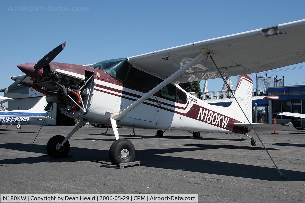 N180KW, 1968 Cessna 180H Skywagon C/N 18051933, 1968 Cessna 180H N180KW parked on the ramp at Compton Municipal Airport (KCPM).