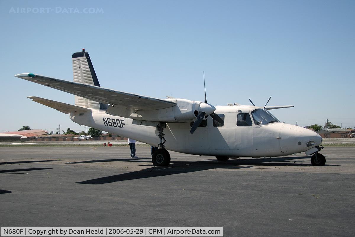 N680F, 1960 Aero Commander 680-F C/N 680F-959-23, 1960 Aero Commander 680-F N680F parked on the ramp at Compton Municipal Airport (KCPM).