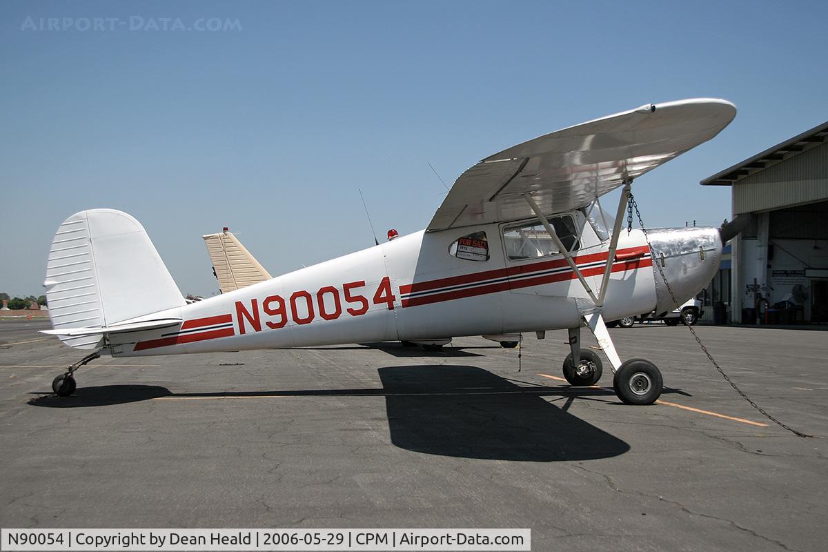 N90054, 1946 Cessna 140 C/N 9112, 1946 Cessna 140 N90054 parked on the ramp at Compton Municipal Airport (CPM).