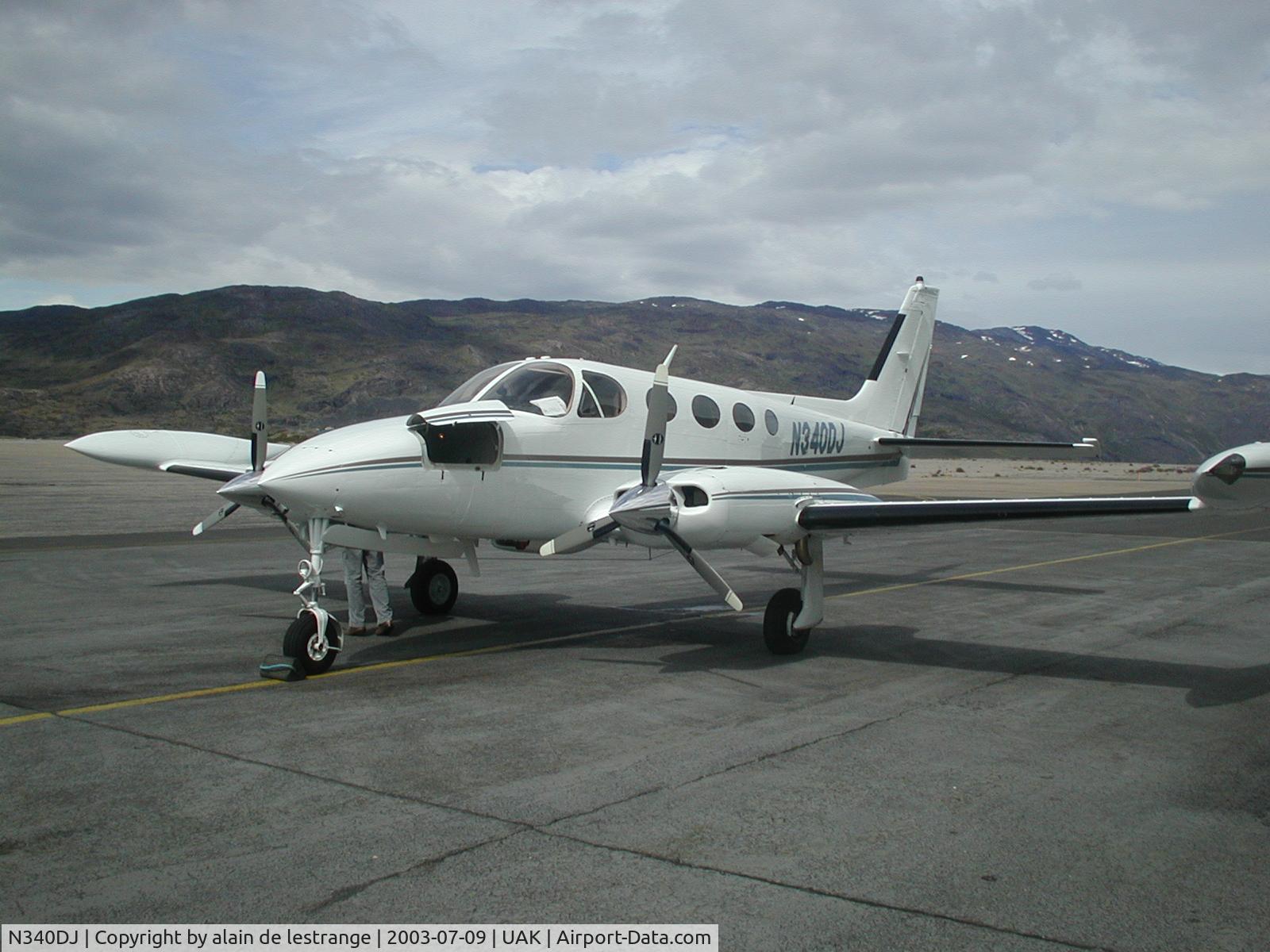N340DJ, 1979 Cessna 340A C/N 340A0722, july 2003 - Narsarsuaq (Greenland)