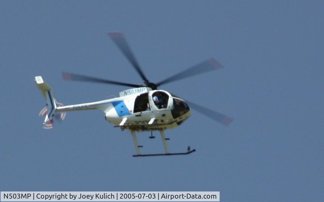 N503MP, 1990 Hughes 369E C/N 0414E, July 3rd 2005 over the Salt River