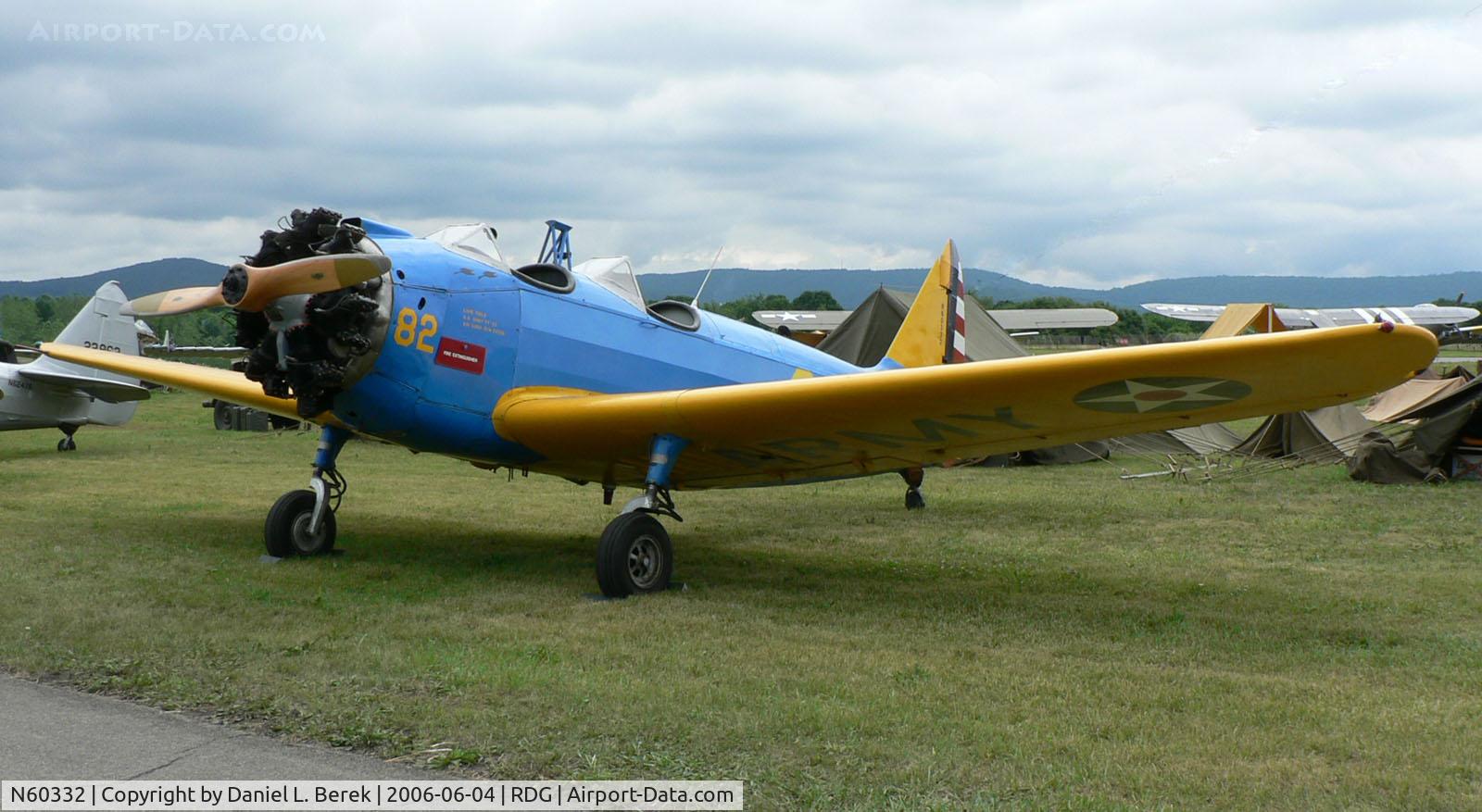 N60332, 1946 Fairchild (St. Louis) PT-23A Cornell (M-62C) C/N 225SL, Nice sky blue Fairchild trainer awaits her next adventure.