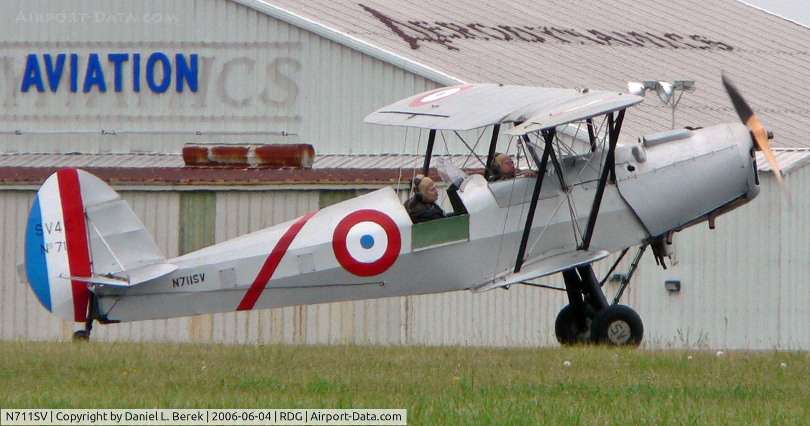 N711SV, 1973 Stampe-Vertongen SV-4C Replica C/N 711EBS, It may look like a Tiger Moth, but it's a 1953 Stampe SV-4C.