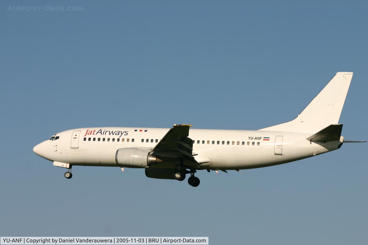 YU-ANF, 1985 Boeing 737-3H9 C/N 23330/1136, arrival on rwy 25L