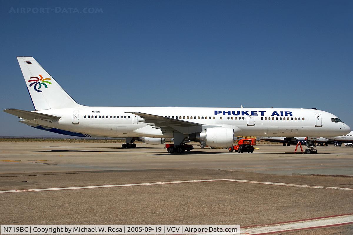 N719BC, 1992 Boeing 757-2Q8 C/N 25131, Built in 1992 this ex CC-CYH, LV-WTS, N745BC, started service in 1992 with LADECO and later with LAPA. Arrived and stored at Victorville in 2001. Exported to Thailand November 4th 2004 and reregistered to Phuket Airlines as HS-KAA the 8th. Registration ca