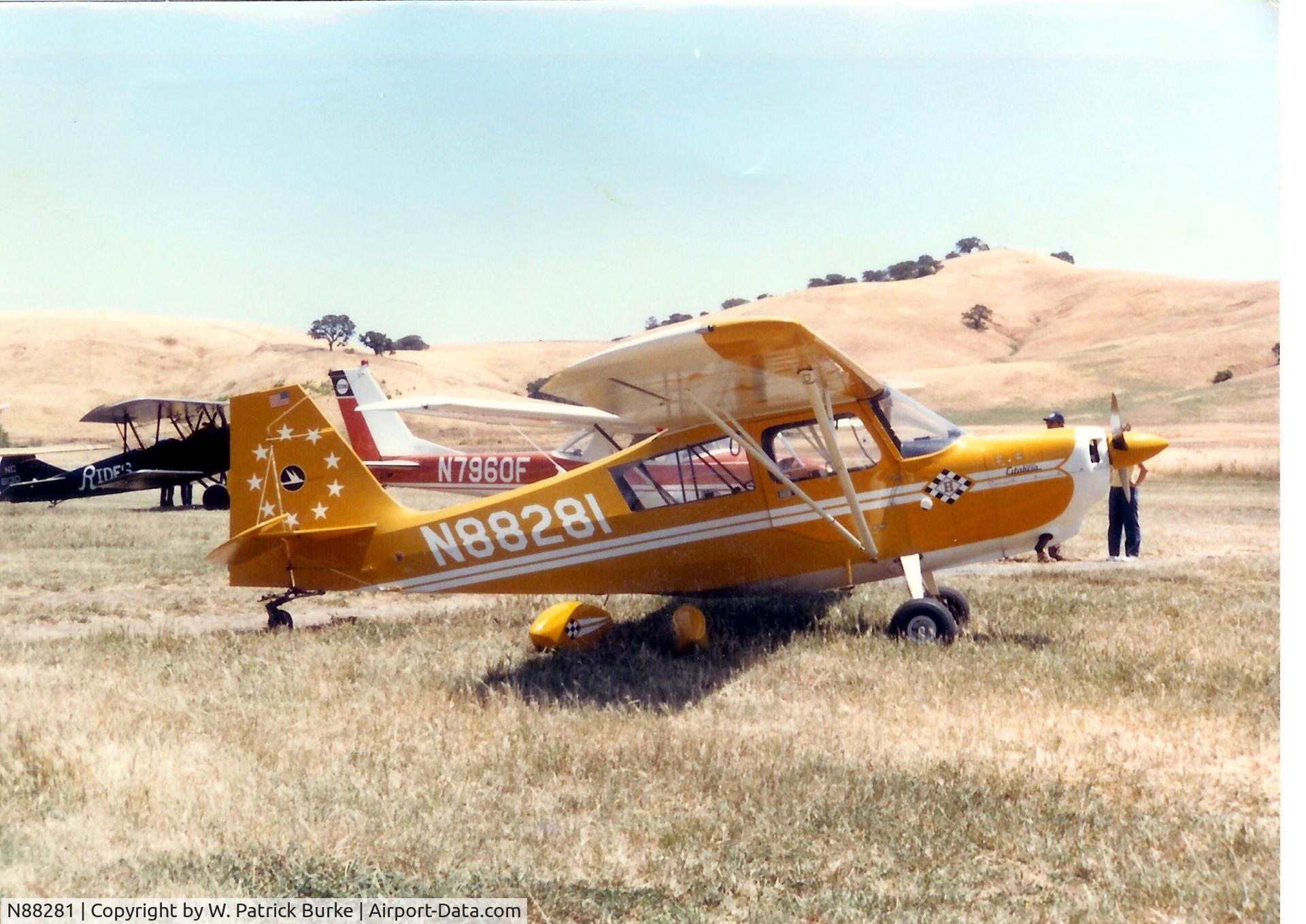 N88281, 1974 Bellanca 7KCAB Citabria C/N 480-74, Picture from early 1980's at Vacaville gliderport