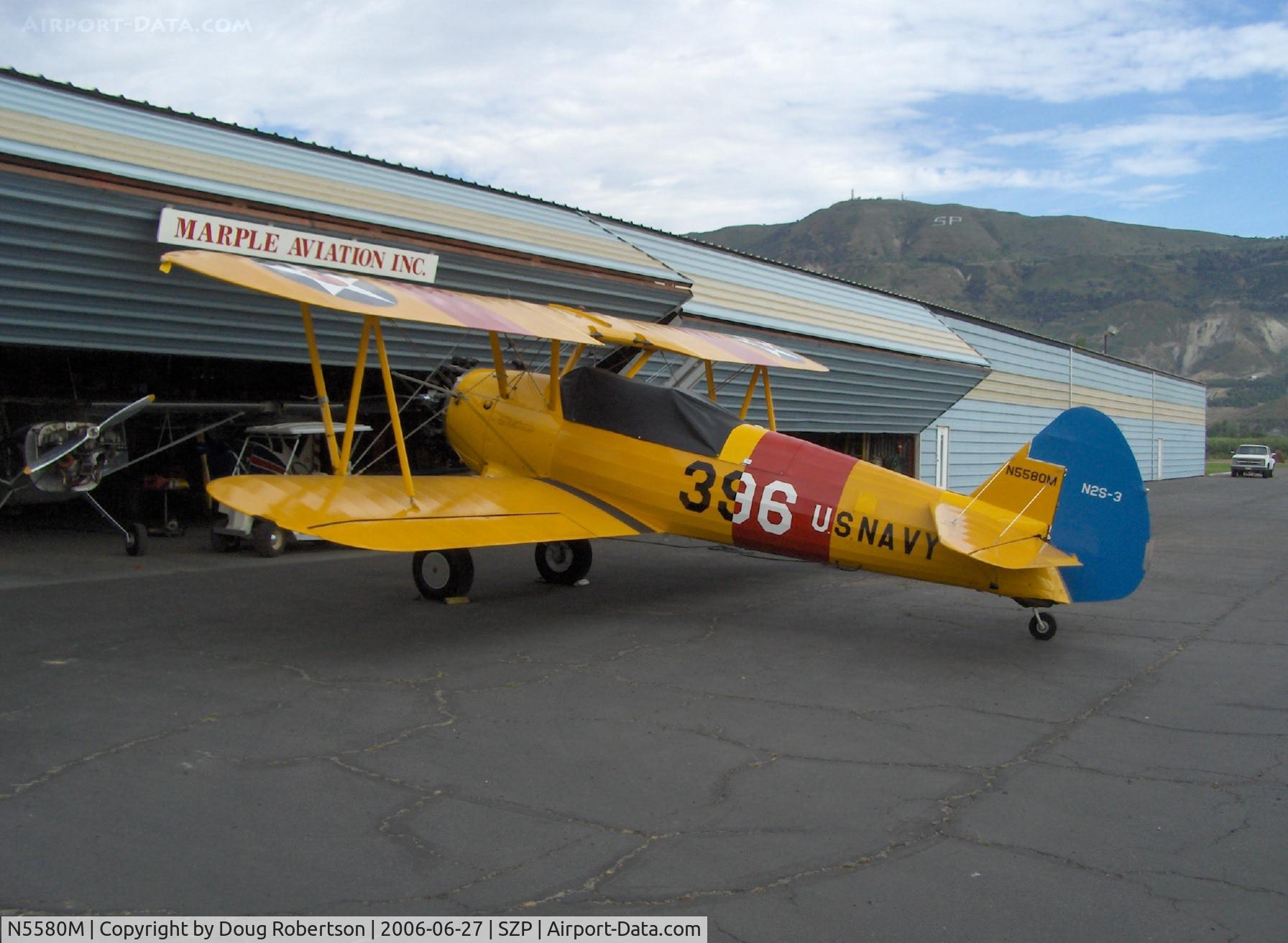 N5580M, 1943 Boeing B75N1 C/N 75-7755, 1943 Boeing Stearman B75N1 as N2S-3, Continental W670 radial