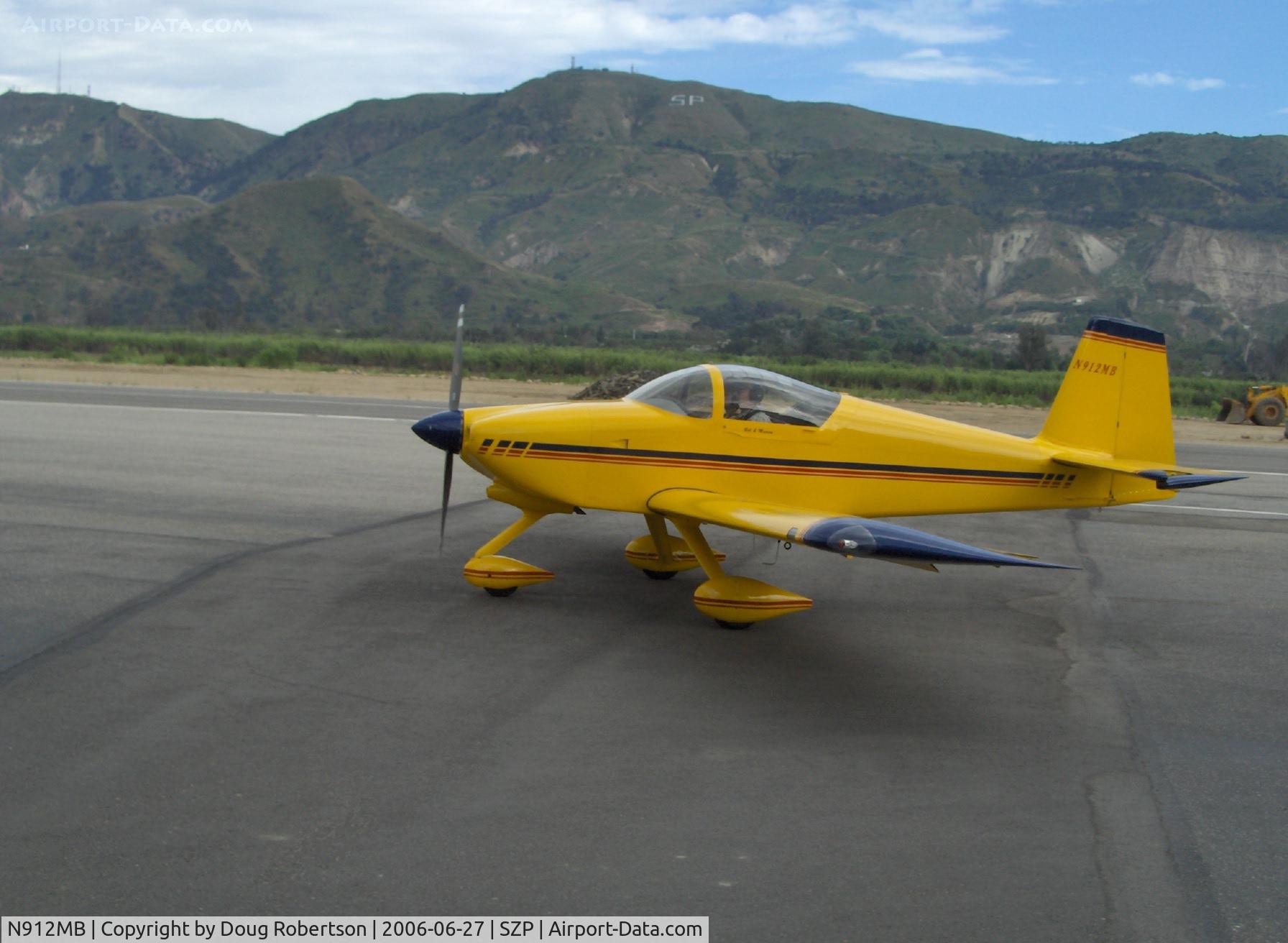 N912MB, 2004 Vans RV-9A C/N 90112, 2004 Nauman VAN'S RV-9A, Lycoming O-320 160 Hp, taxi from landing Runway 22