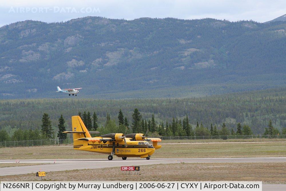N266NR, 1987 Canadair CL-215-V (CL-215-1A10) C/N 1102, CL-215 at Whitehorse, Yukon Territory, en route to Alaska for fire-fighting duties.