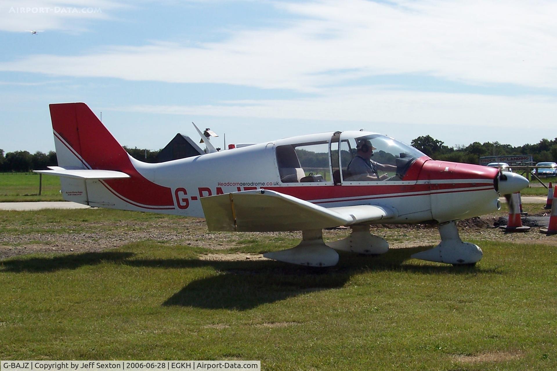 G-BAJZ, 1972 Robin DR-400-108  Dauphin 2+2 C/N 759, Robin Dauphin DR400 taxiing to refuel point