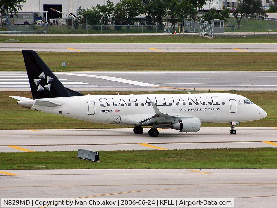 N829MD, 2005 Embraer 170SU (ERJ-170-100SU) C/N 17000049, N829MD Republic Airlines / US Airways Express Embraer 170/175